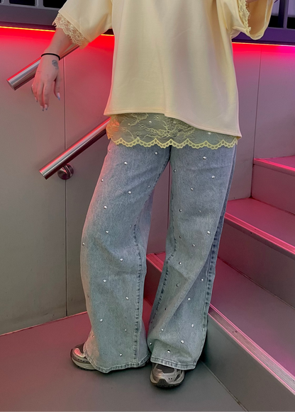 Jean jambes larges à clous Ardy Shop
