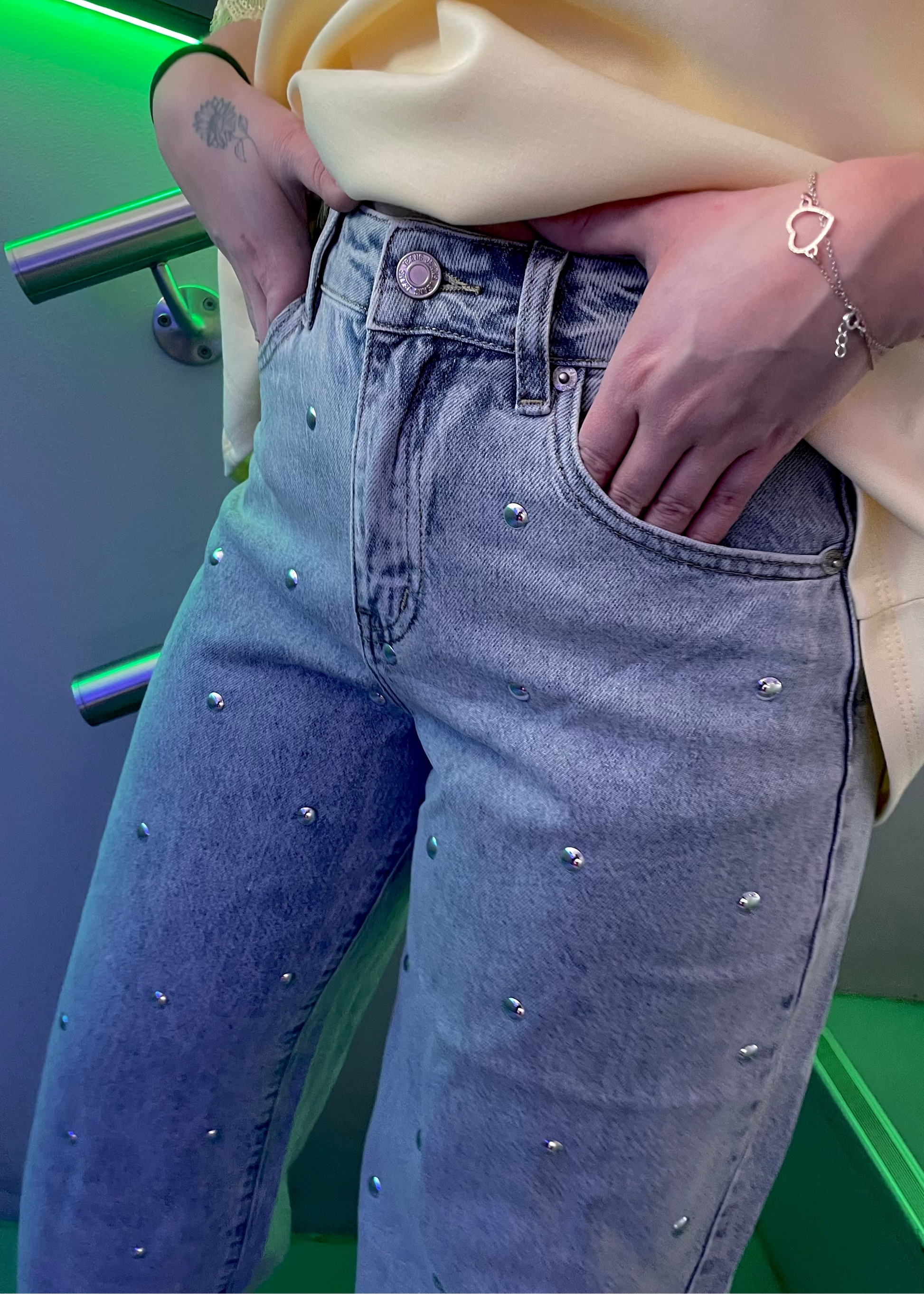 Jean jambes larges à clous Ardy Shop