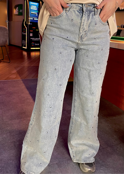 Jean jambes larges à clous Ardy Shop