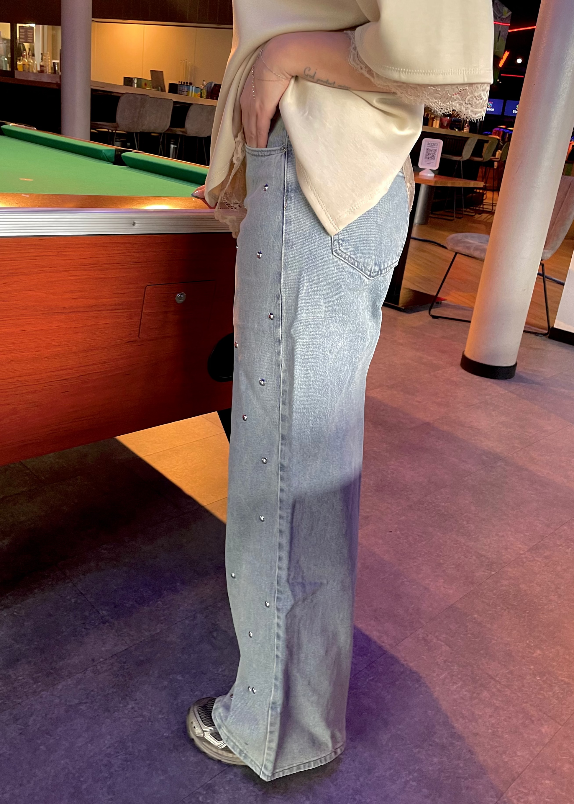 Jean jambes larges à clous Ardy Shop