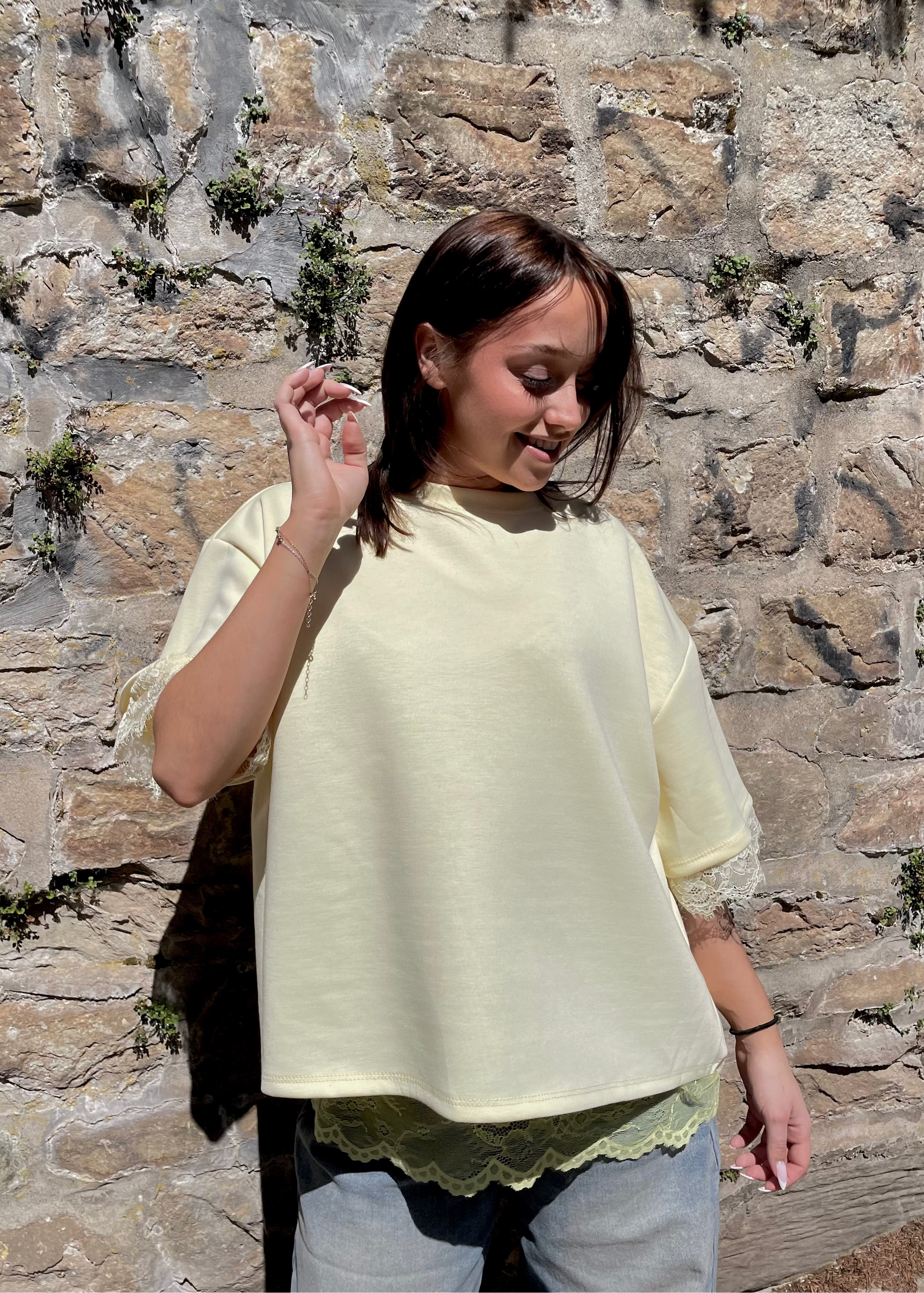 T-shirt oversize à dentelle Ardy Shop