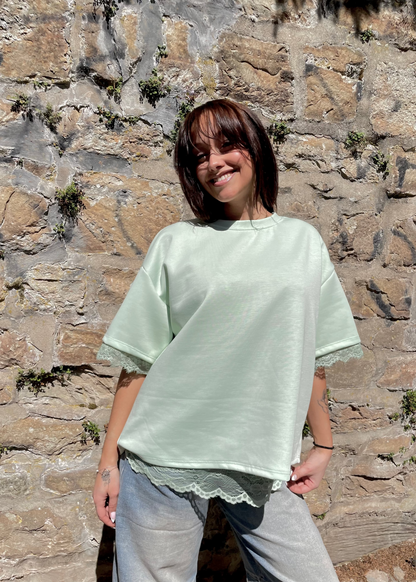 T-shirt oversize à dentelle Ardy Shop