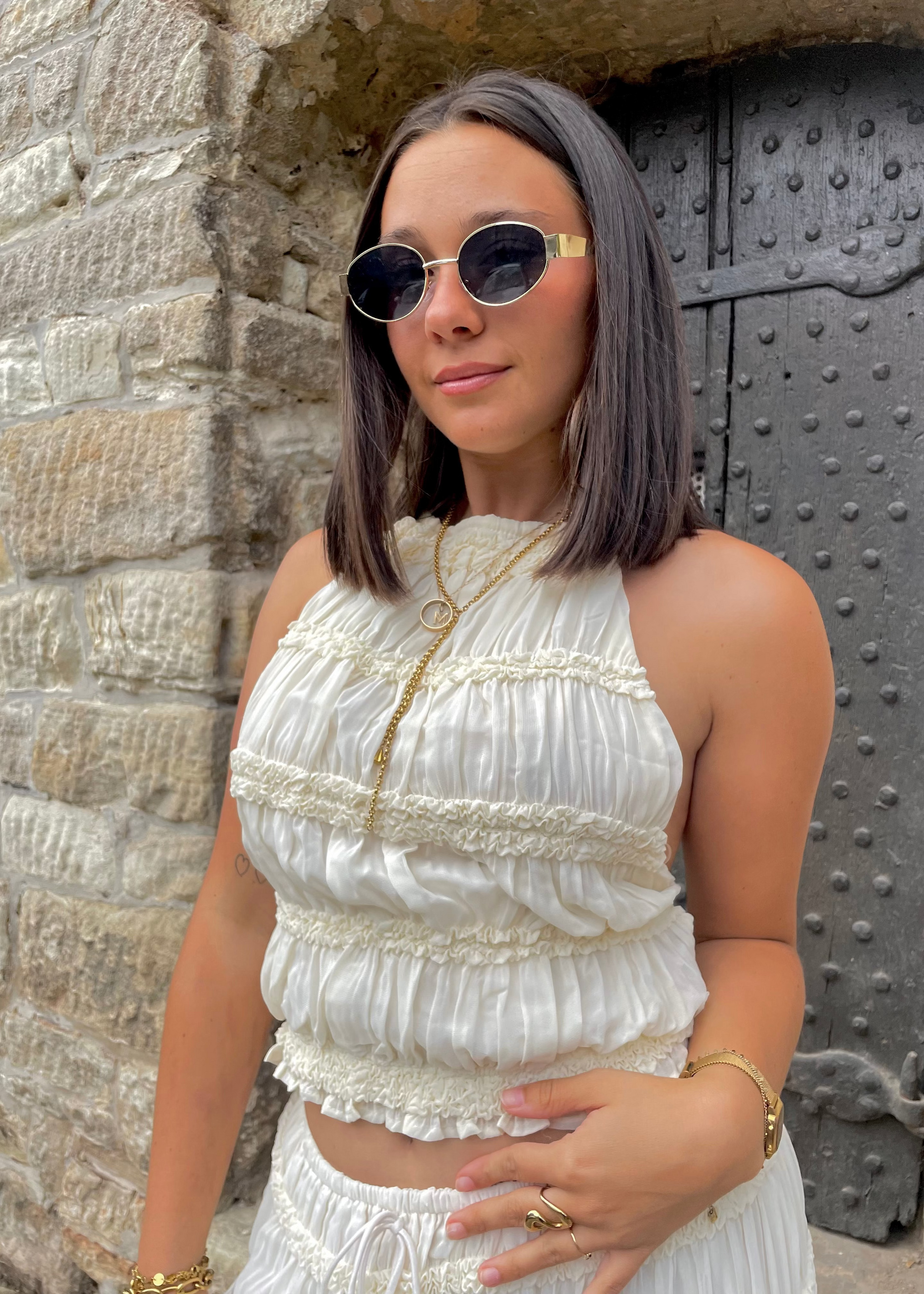 Top dos nu plissé Ardy Shop