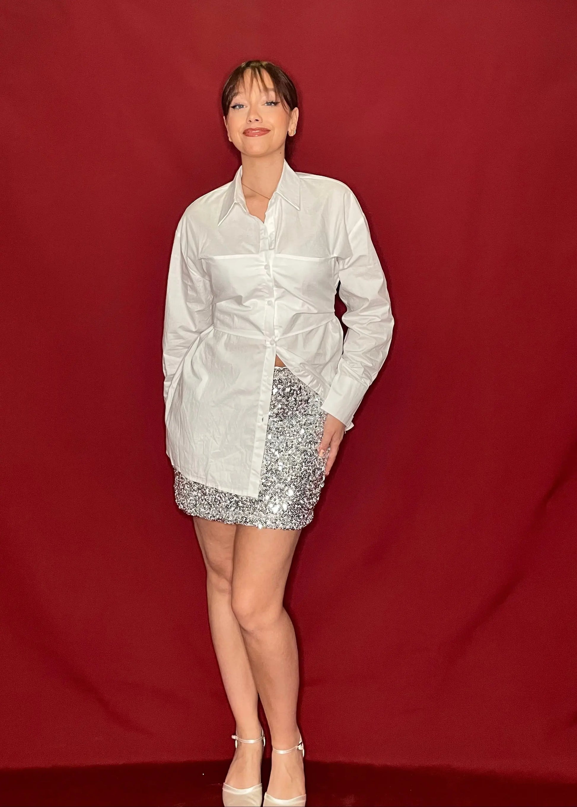 Jupe sequin argent Ardy Shop