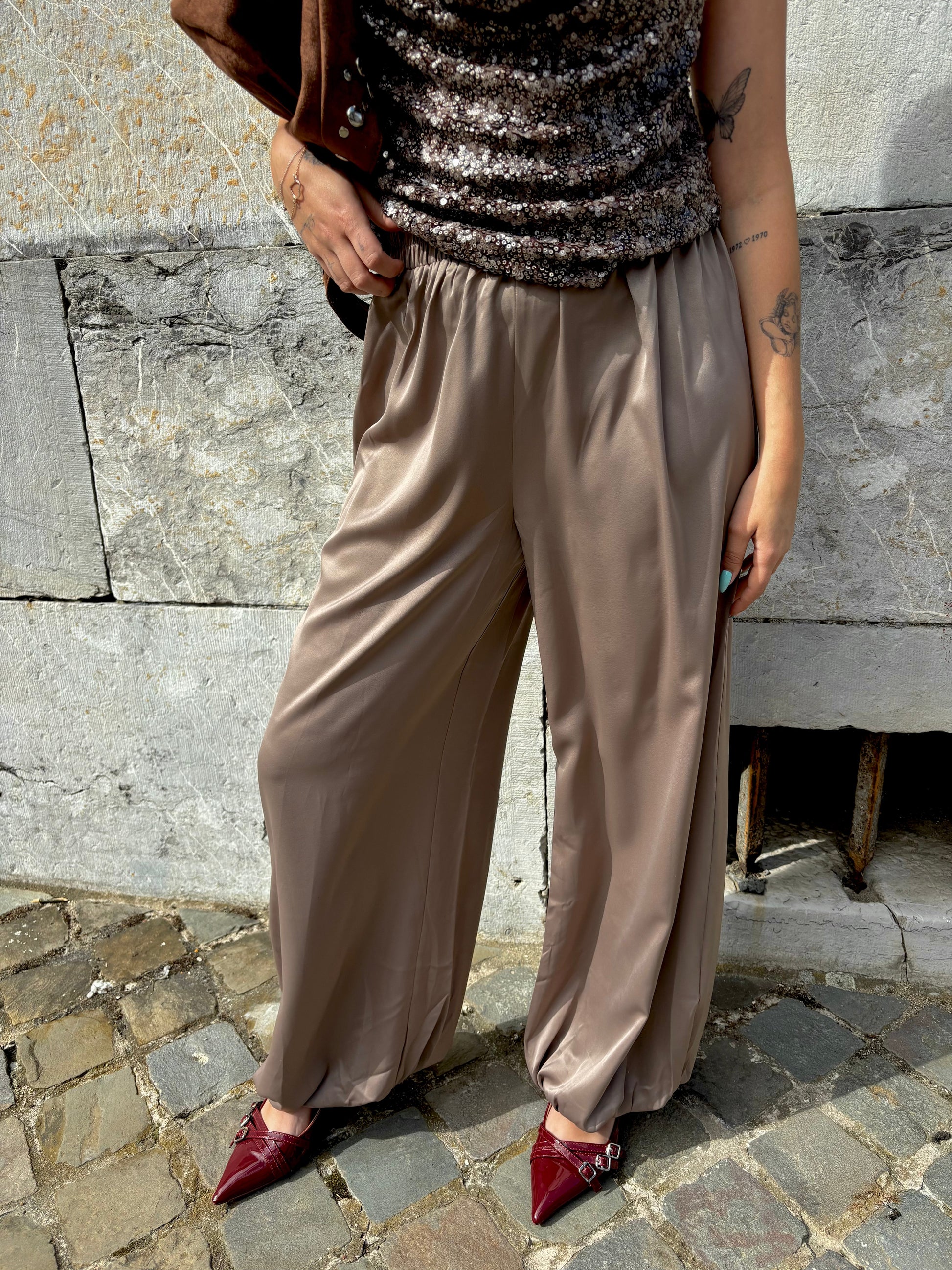Pantalon ballon en satin Ardy Shop