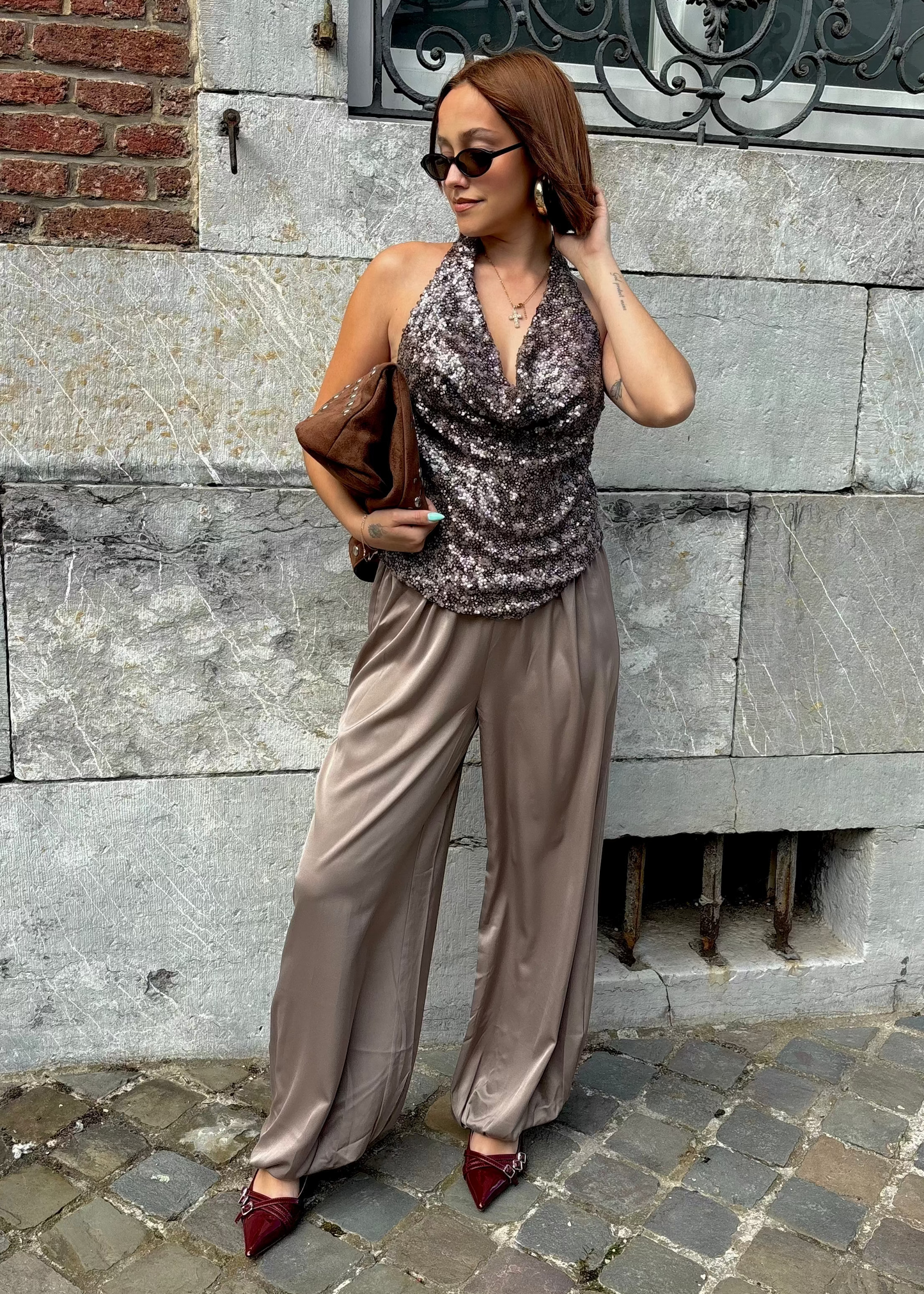 Pantalon ballon en satin Ardy Shop