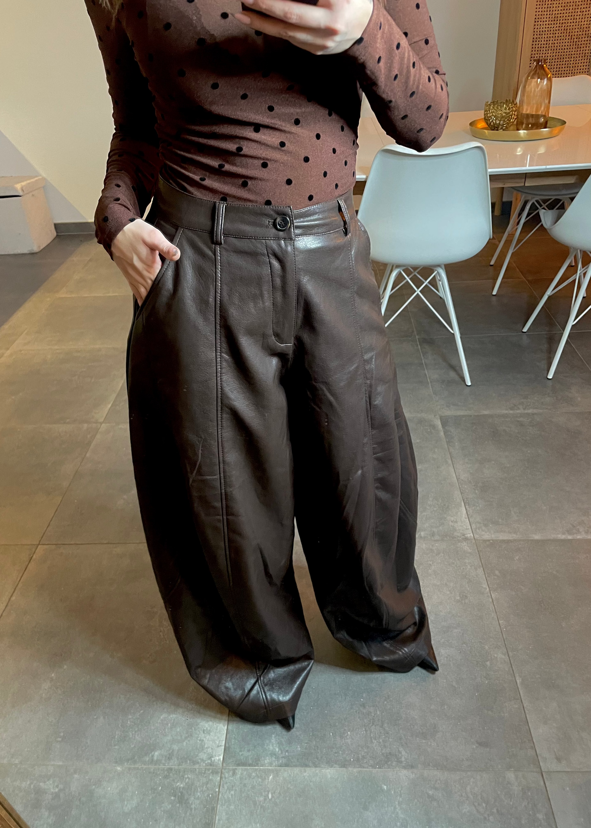 Pantalon ballon simili-cuir Ardy Shop