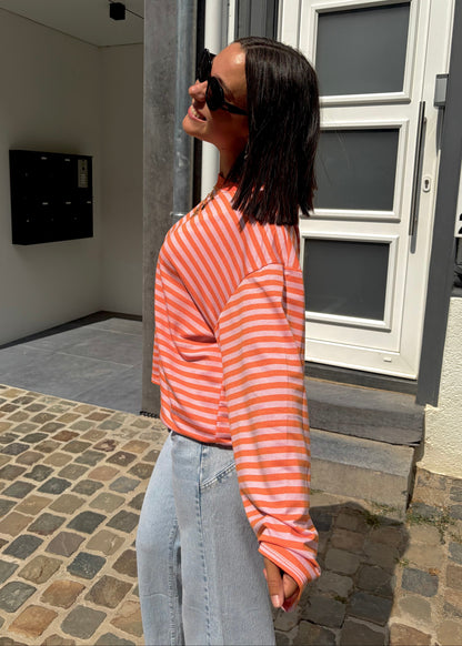 T-shirt rayé manches larges Ardy Shop