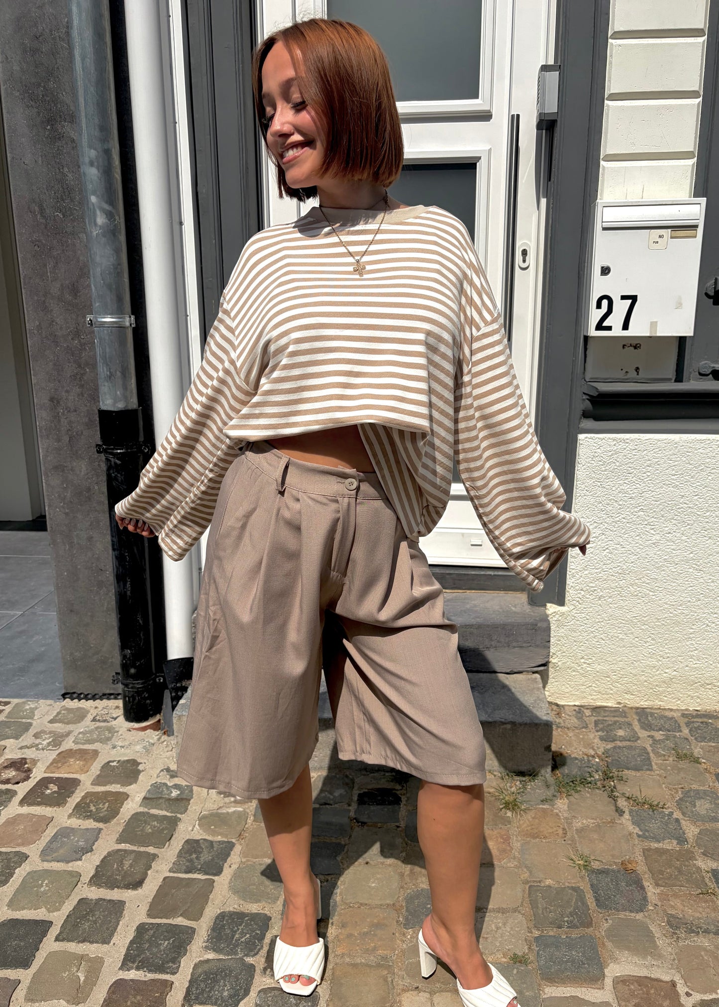T-shirt rayé manches larges Ardy Shop