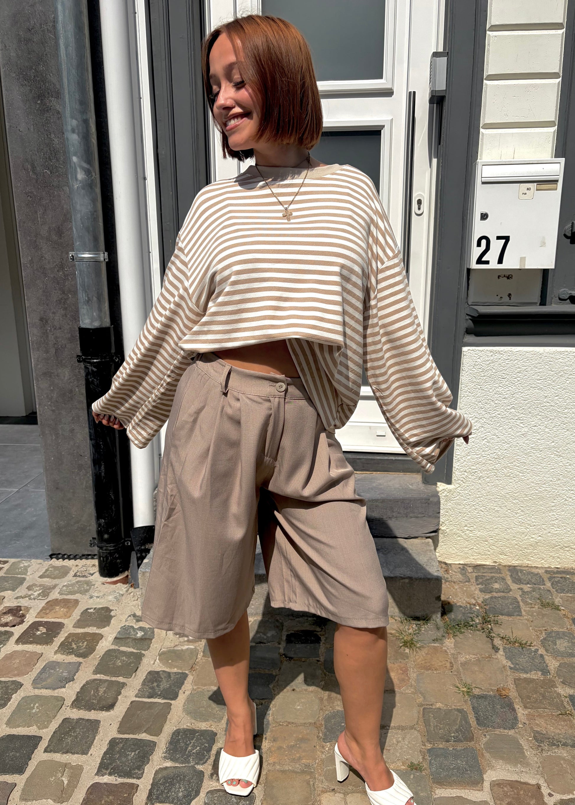 T-shirt rayé manches larges Ardy Shop