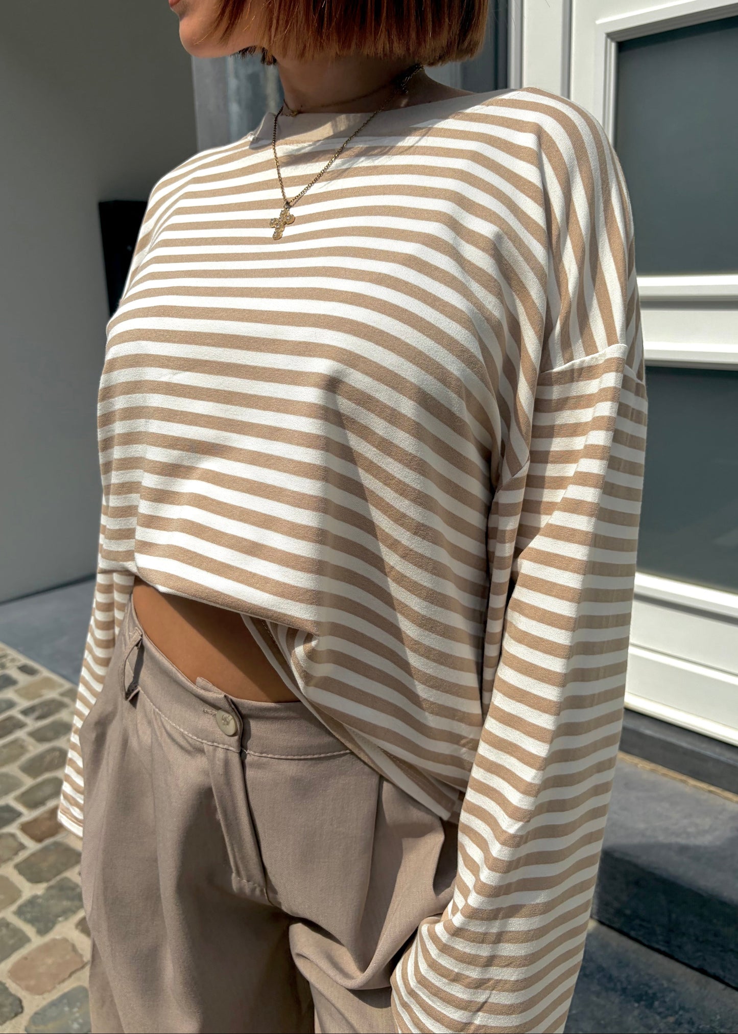 T-shirt rayé manches larges Ardy Shop