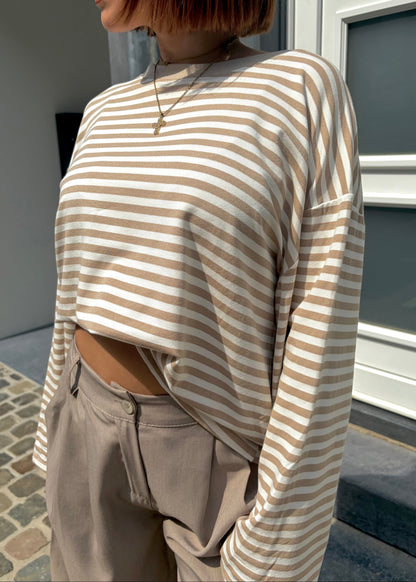 T-shirt rayé manches larges Ardy Shop