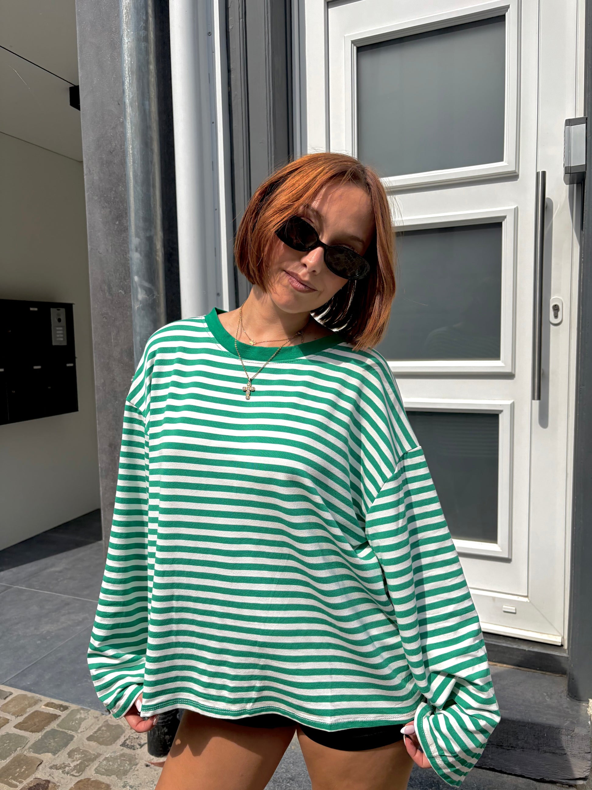 T-shirt rayé manches larges Ardy Shop