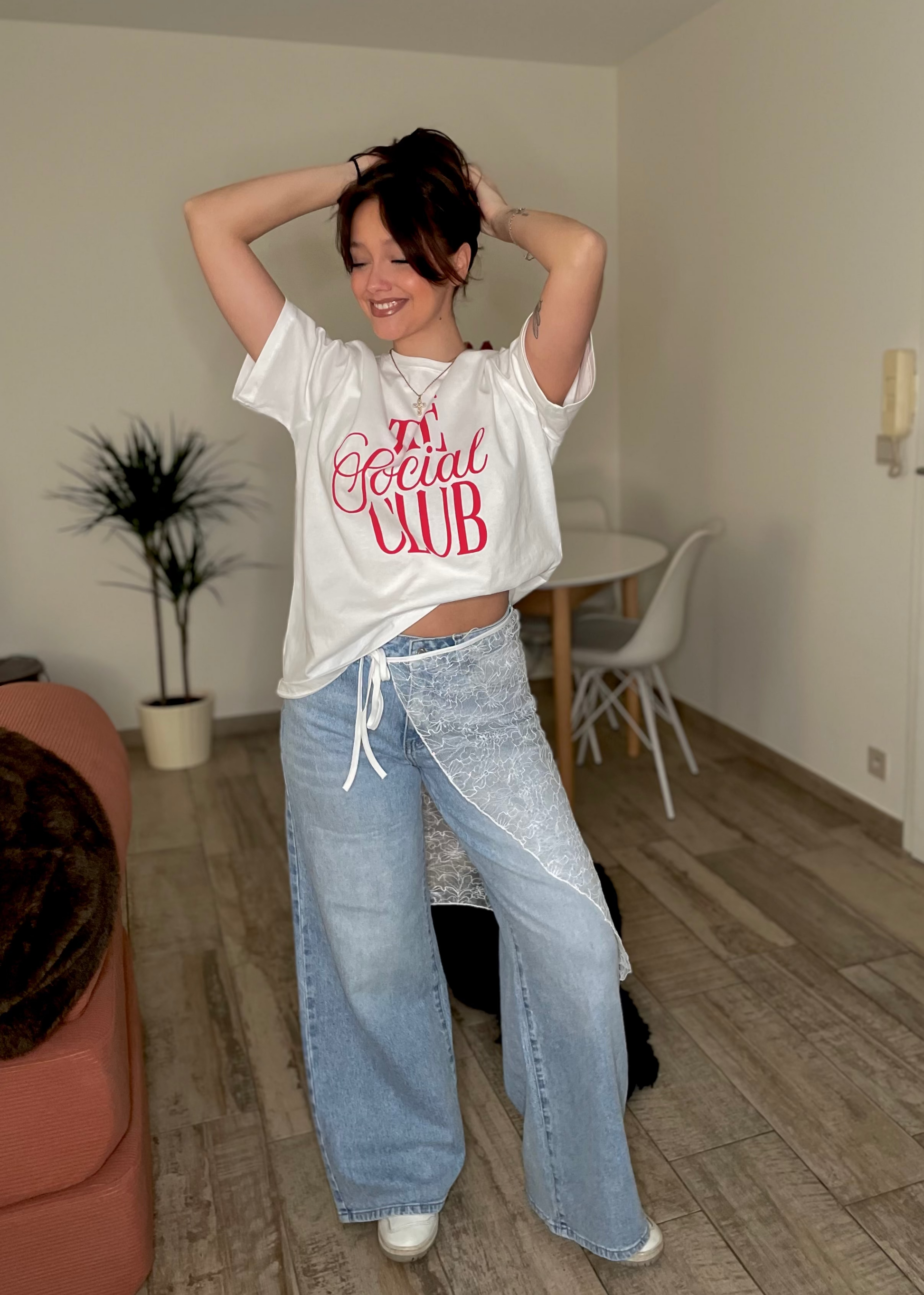 Jean droit avec foulard Ardy Shop