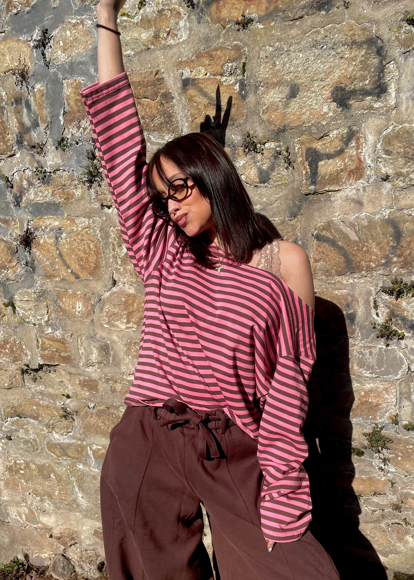 T-shirt rayé col large Ardy Shop