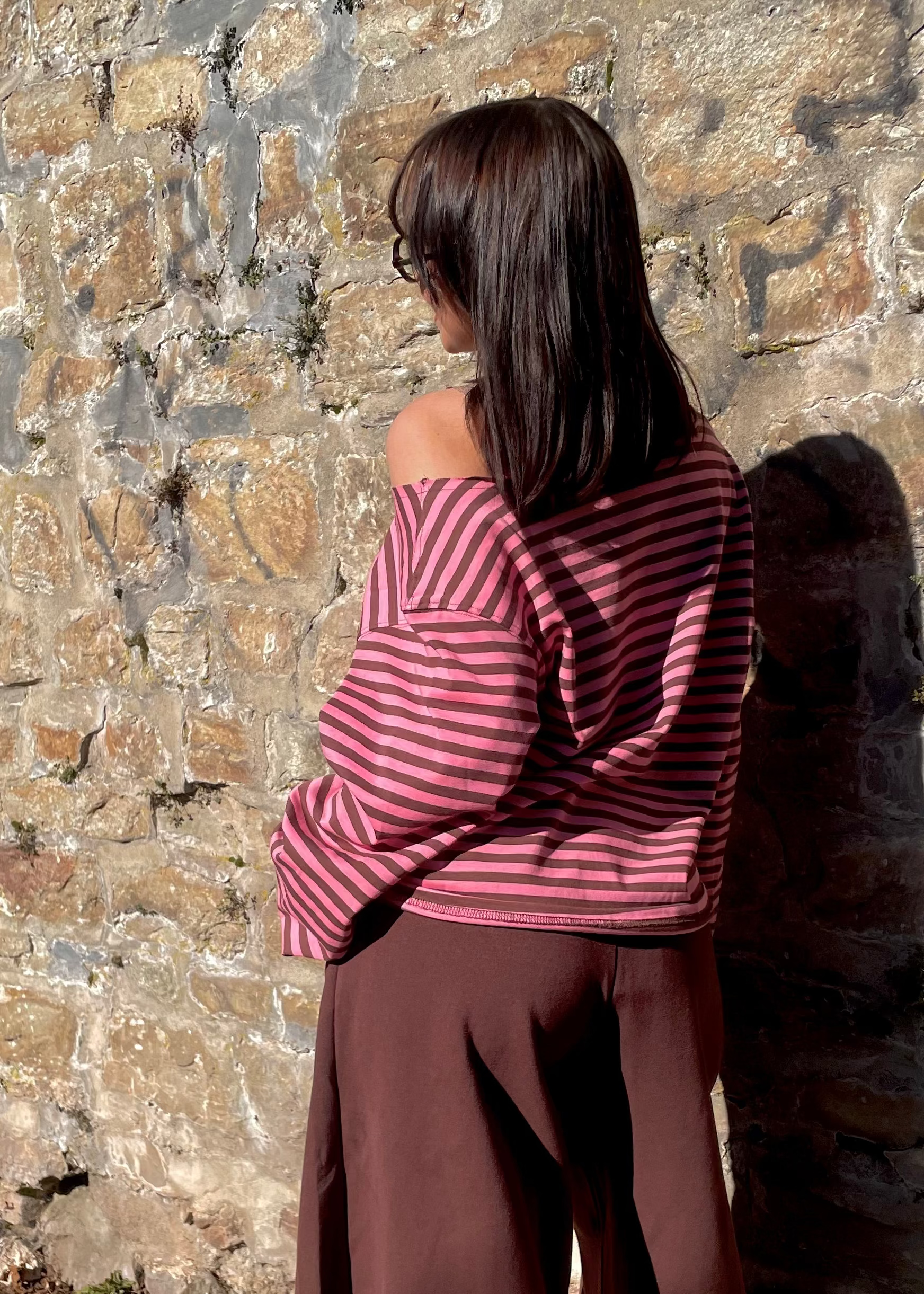 T-shirt rayé col large Ardy Shop