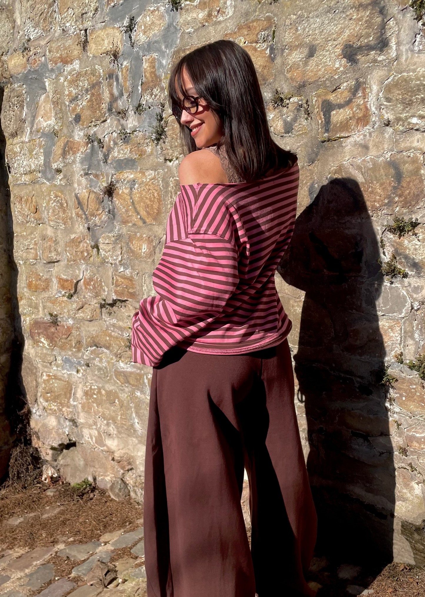 T-shirt rayé col large Ardy Shop