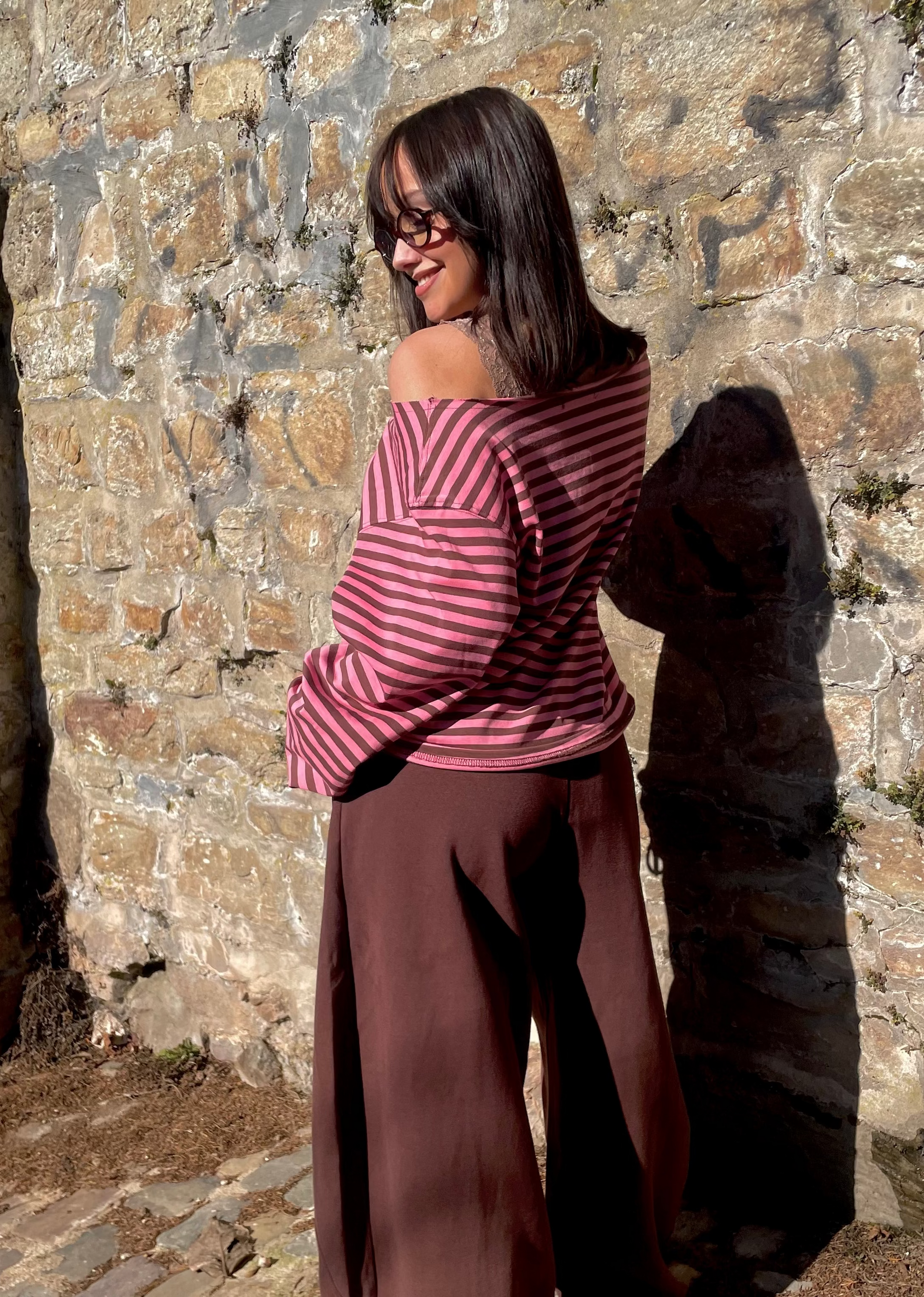 T-shirt rayé col large Ardy Shop