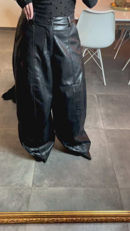 Pantalon ballon simili-cuir