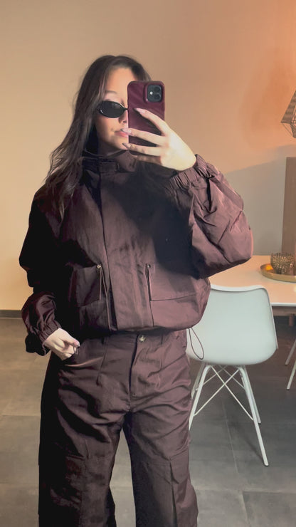 Veste imperméable marron