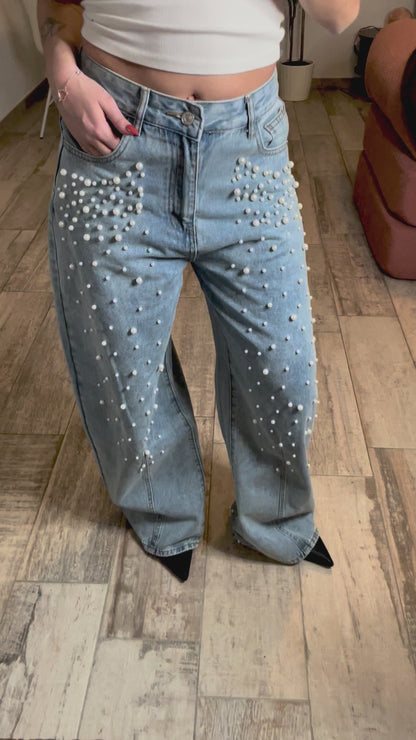 Jean à perles