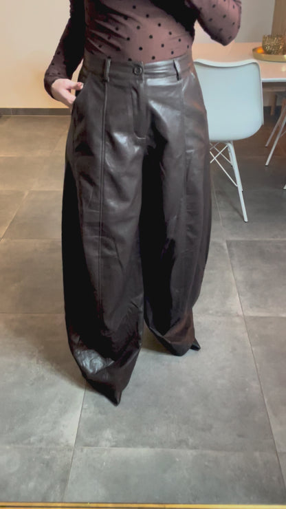 Pantalon ballon simili-cuir